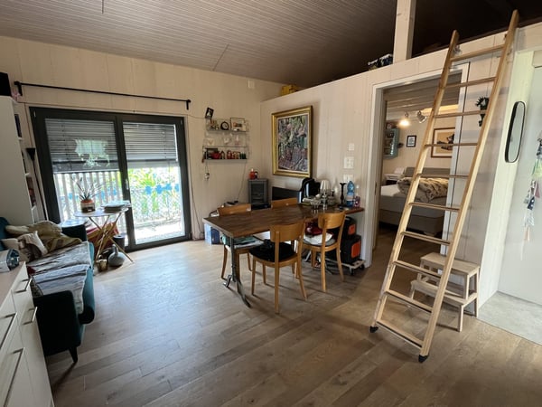 Kleinhaus (2.5 Zimmer, neuwertig) mit Garten an idyllischer Lage im Feriendorf Walde (mit Freibad). 5