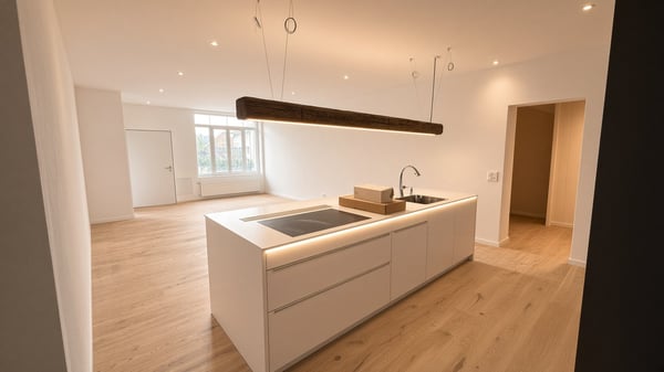Moderne 3.5 Duplex-Wohnung mit Charme in Grafenried: Erstbezug nach Komplettumbau