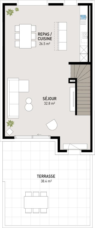 Villas contiguës de 1.5 pièces à Tinterin 8
