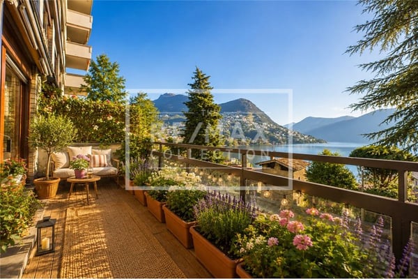 Exklusive 2½-Zimmer-Wohnung mit Panoramaterrasse und Seeblick in Lugano 1