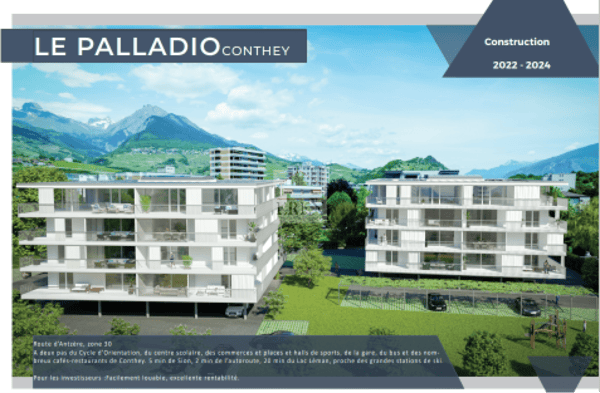 Résidence Palladio à Conthey : Appartements neufs haut de gamme du studio à l'attique 4,5 pièces 22