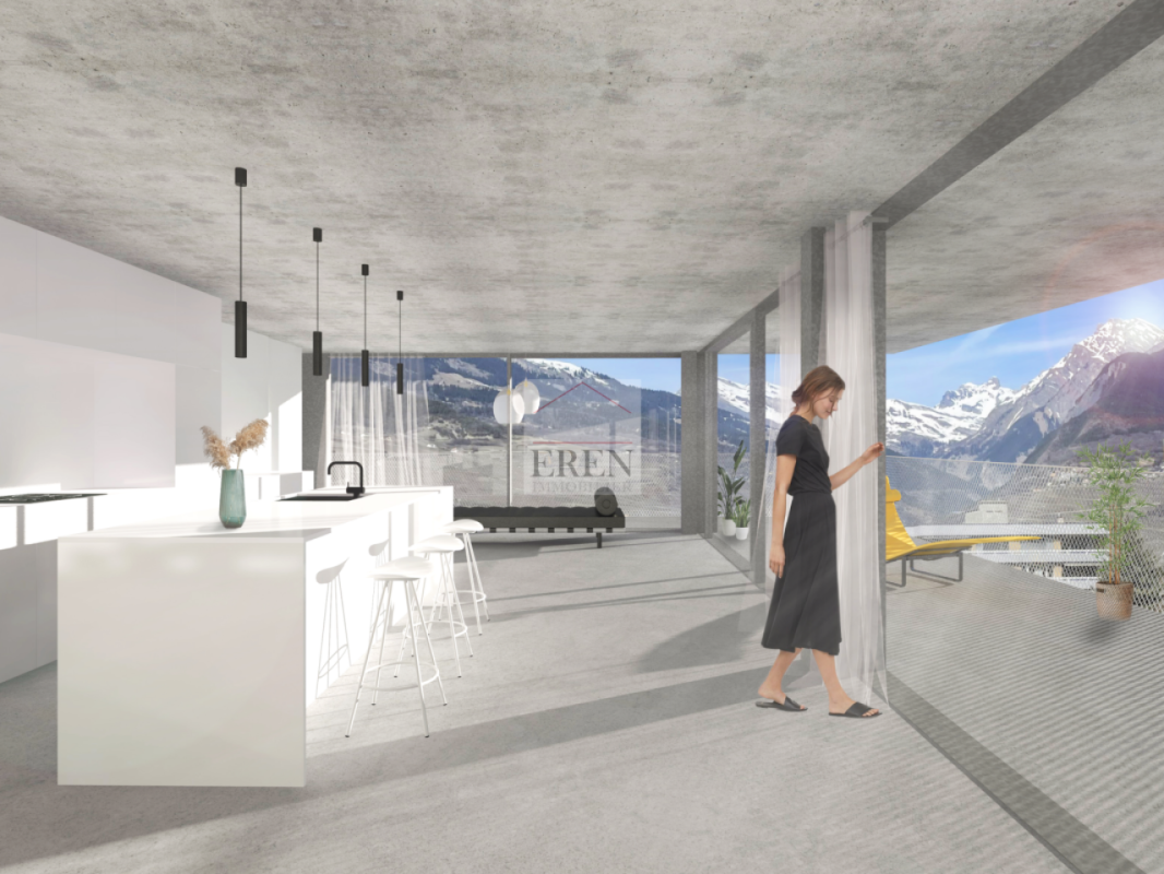 Lumineux Attique 4 pièces vitrés avec balcon-terrasse en angle de 45m2 et finition de qualité