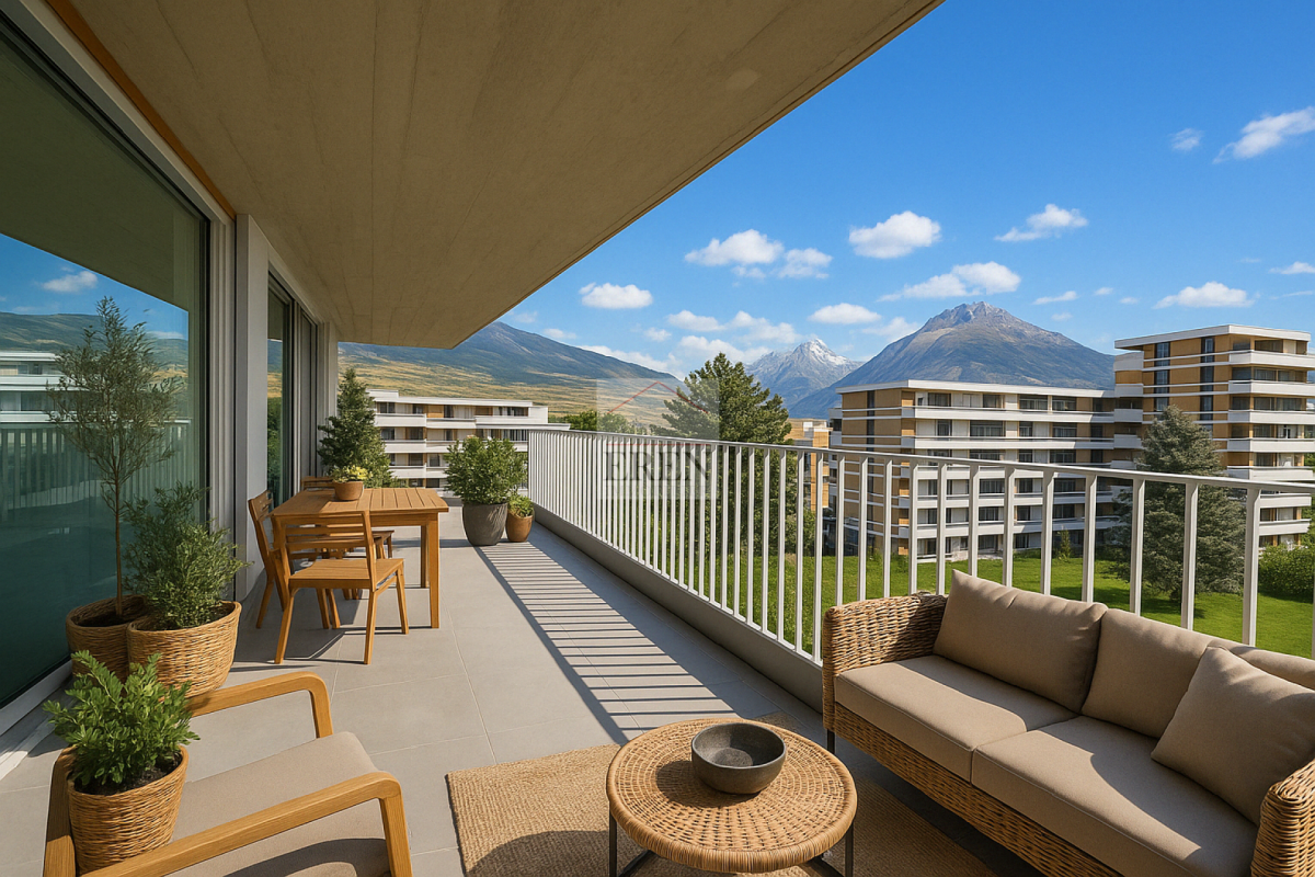 Lumineux Attique 4 pièces vitrés avec balcon-terrasse en angle de 45m2 et finition de qualité