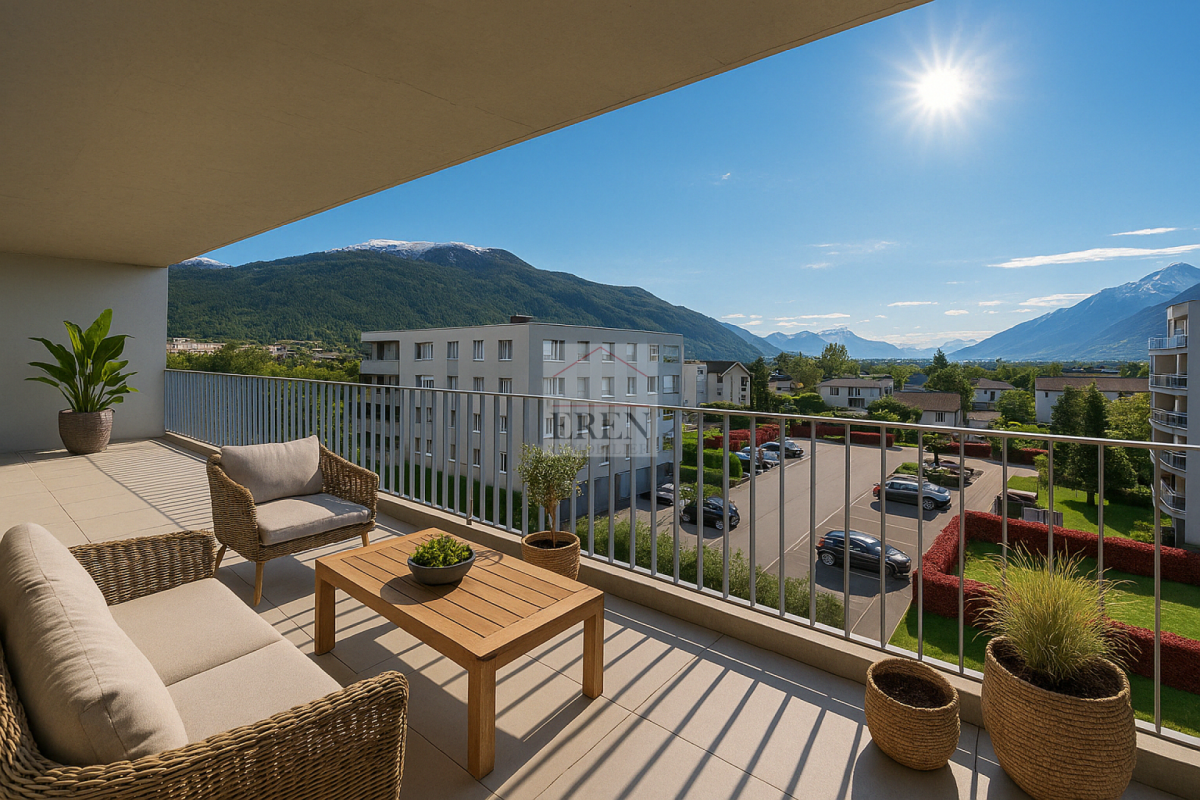 Superbe attique 4 pièces avec façades vitrées et grand balcon-terrasse panoramique de 45 m2