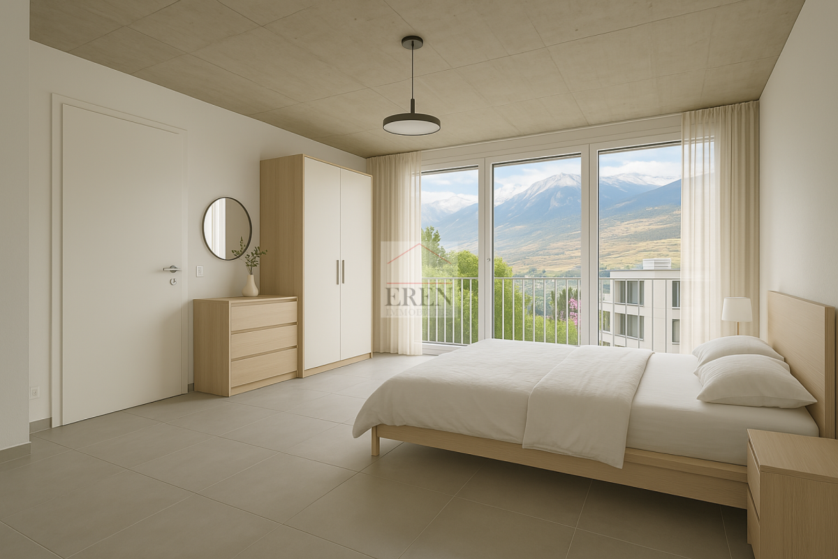 Superbe attique 4 pièces avec façades vitrées et grand balcon-terrasse panoramique de 45 m2