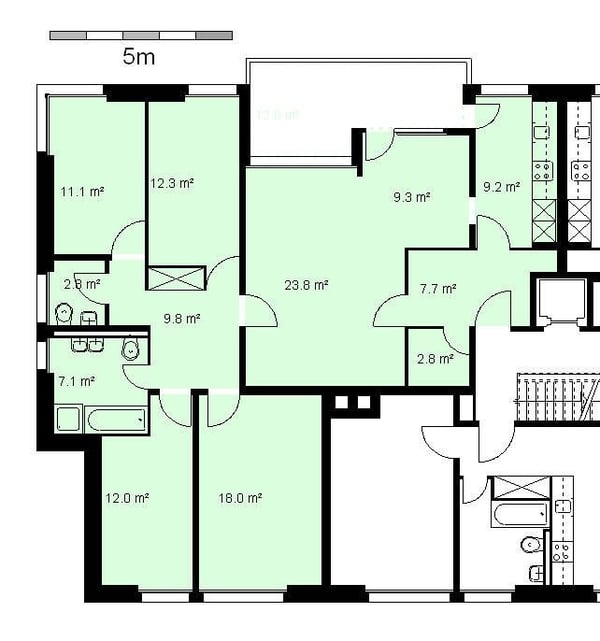 Moderne Wohnung im Neubadquartier 8