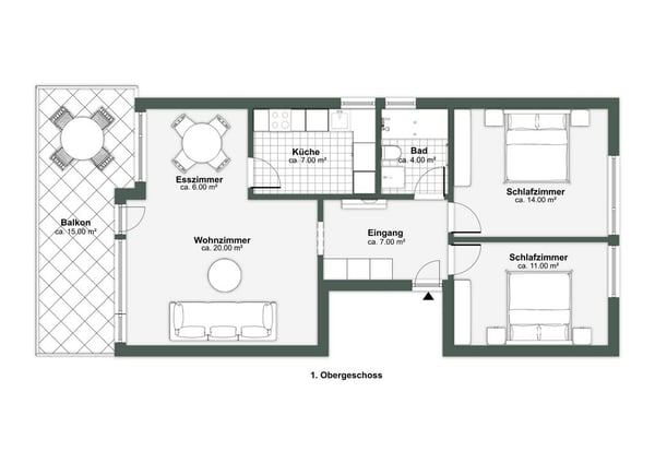 Top moderne Wohnung nähe Neuweilerplatz 10