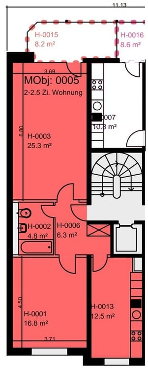 Tolle zentralgelegene Wohnung Nähe Bahnhof SBB 11