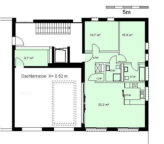 Moderne Attika Wohnung mit Aussicht ins Grüne 11