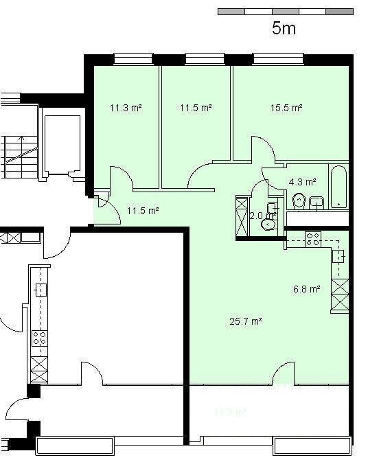 mit Lift, offener Küche, Geschirrspüler, Waschmaschine und Balkon 9