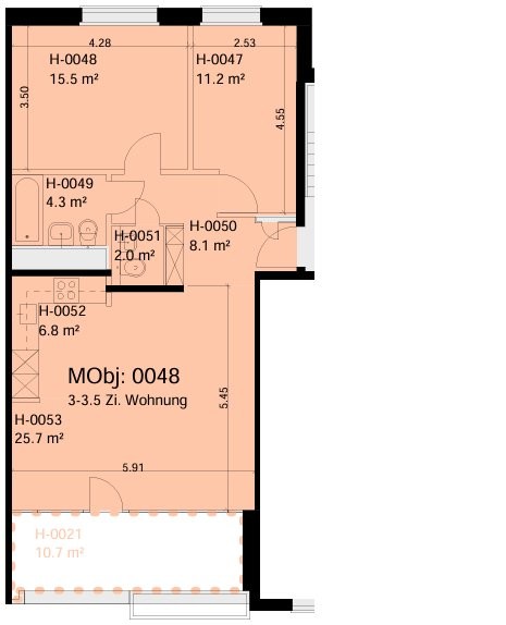 mit Lift, offener Küche, Geschirrspüler, Waschmaschine und Balkon 8