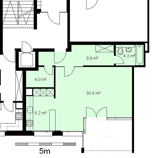 1.5 Zimmerwohnung an ruhiger Wohnlage in der Nähe der Forchbahn 7