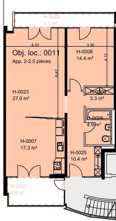 Moderne et spacieux logement de 77 m2 proche de la gare 11
