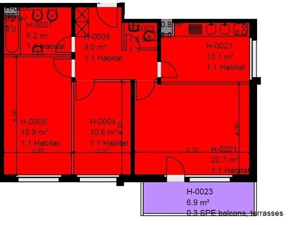 Appartement de 3 pièces 7