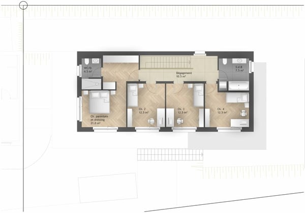 Villa individuelle 3.5 pièces à Corminboeuf - Lot C 5
