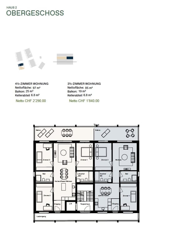 NEUBAU 3.5- und 4.5-Zimmerwohnung mit grossenen Balkonen oder Gartensitzplätzen 7