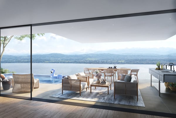 Villa individuelle d'exception avec vue panoramique sur le lac 1