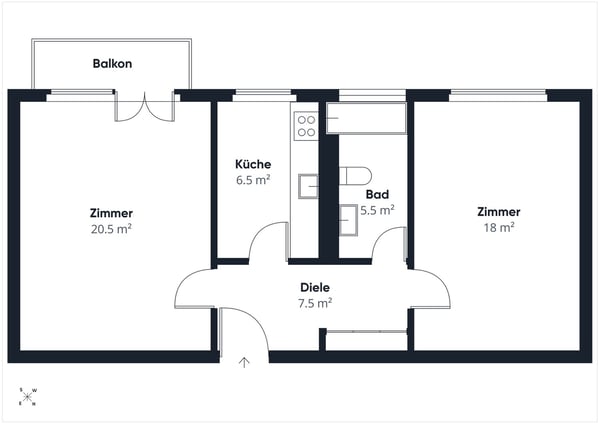 Charmante 2-Zimmer-Wohnung mit Balkon an ruhiger Lage in Bern 12