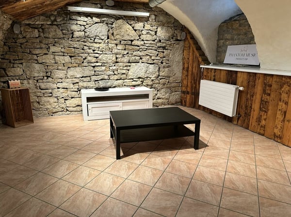 Carnotzet au sous-sol avec cuisine équipée 1