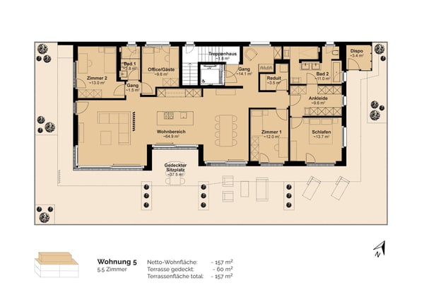 Attraktive 5.5-Zimmer-Attikawohnung in Oberdorf 8