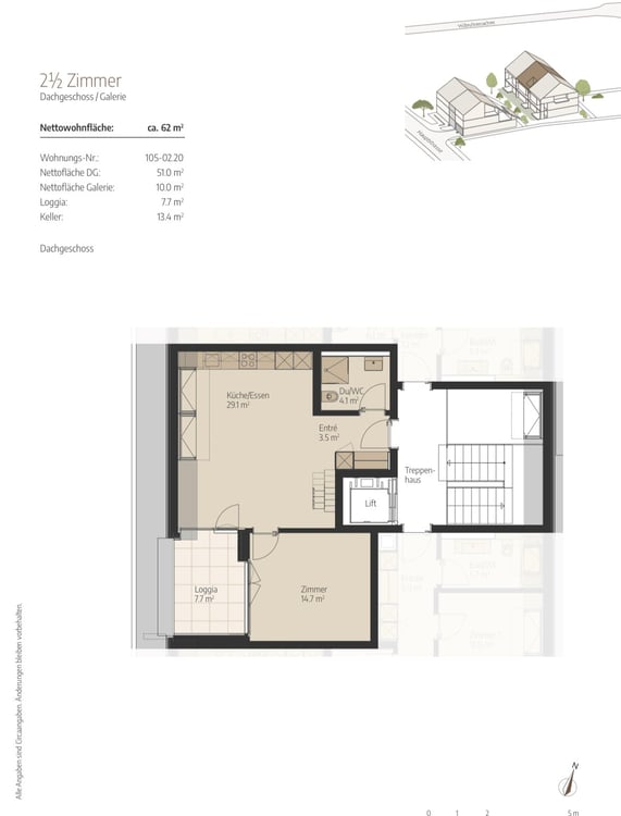 Moderne 2.5-Zimmer-Galeriewohnung 3
