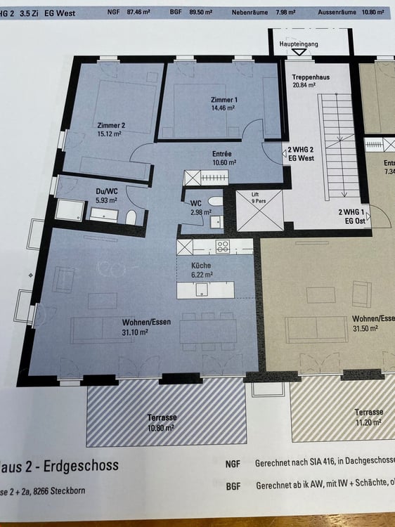 Ab 1.10. Tolle 3.5 Zi Wohnung - 95 m2, …