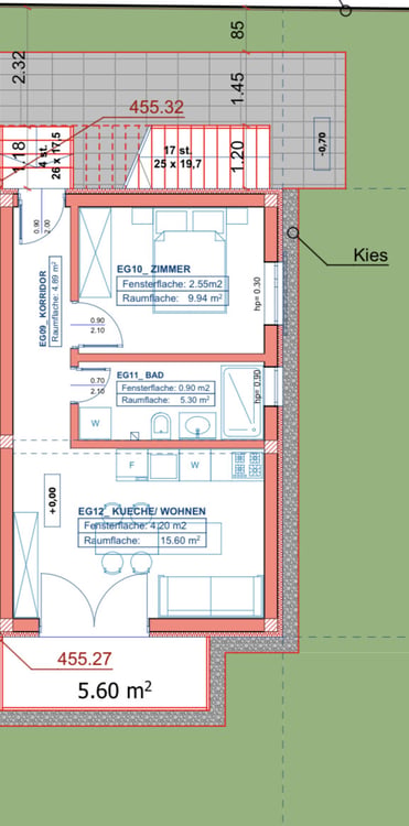 Neubau, moderne 1-Zimmer-Wohnung mit Garten und Terrasse 13