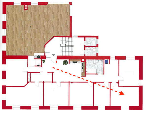 schöner Praxis- / Gewerberaum mit Küche, Allgemeinbereichen, Toiletten, Parkplätzen 2
