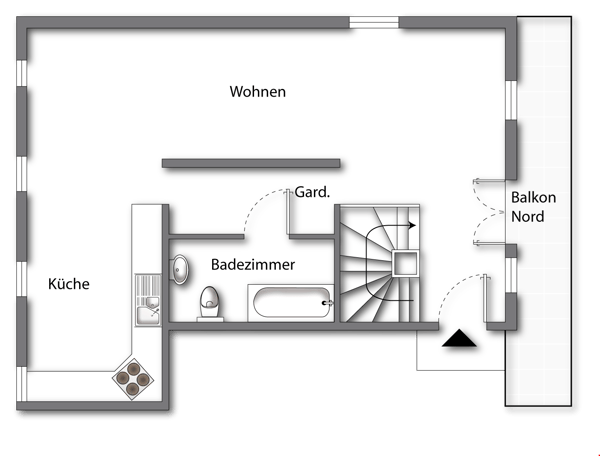 Moderne Altbau 5 1/2 Maisonette Wohnung in ehemaligen Bauernhaus 10