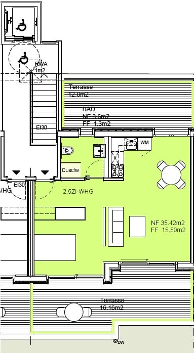 Moderne 2.5-Zimmer-Attikawohnung mit zwei grosszügigen Terrassen in Nidau 12