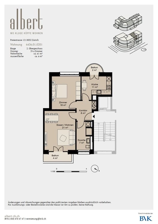Moderne 2.5-Zimmer-Wohnung an der Freiestrasse 12 9