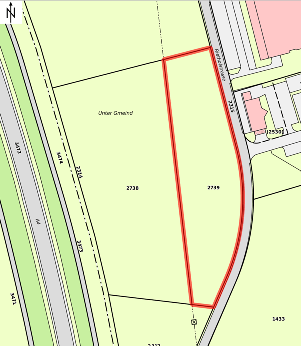 Gewerbebaulandgrundstück (7'122 m2), Kat. 2739, Riethofstrasse, 8442 Hettlingen 4