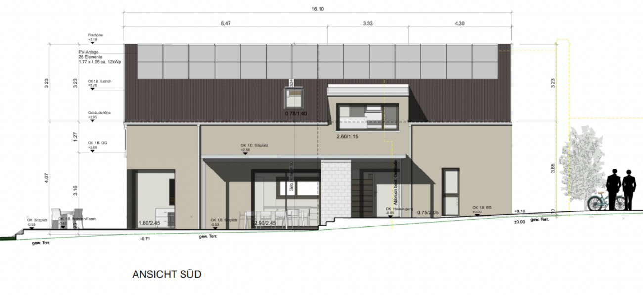 Bauland 1'005 m² mit bewilligtem 6.5-Zimmer-EFH