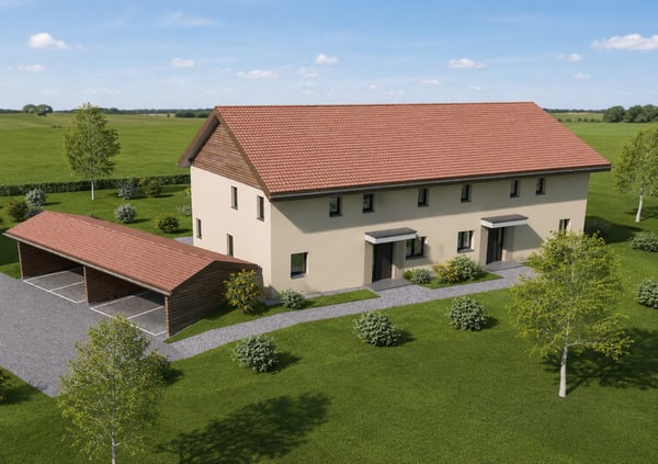 Magnifiques villas mitoyennes neuves de 5.5 pièces à vendre sur plan à Chénens (FR) 2