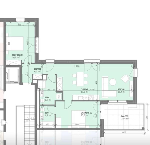 Marly – Superbe appartement neuf de 3.5 pièces avec grand balcon 10
