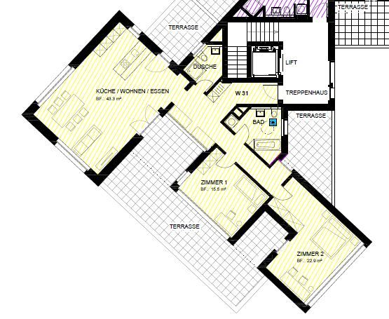 Moderne Attikawohnung mit grosser Terrasse 9