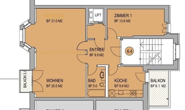 Wohnen wie in den Ferien - 2.5 Zimmer Wohnung im Löwen Center Luzern mieten 10