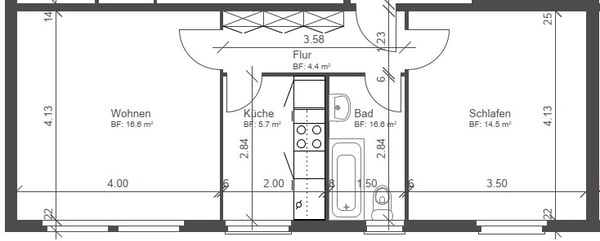 Kleine 1 Zimmer-Wohnung mit viel Ruhe 5
