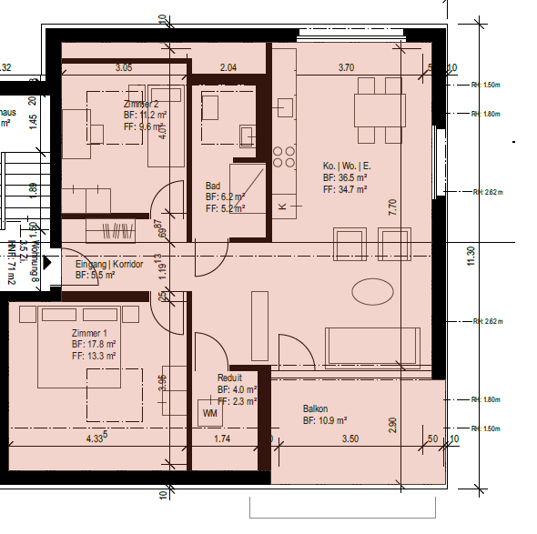 Neue 3.5-Zimmer Attikawohnung zu vermieten (Nr. 8 links) 8