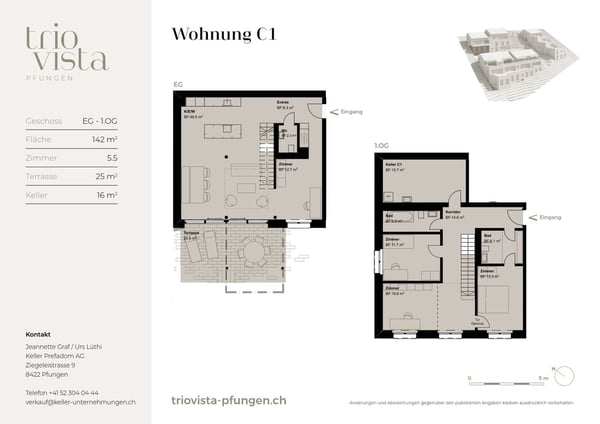 TrioVista C1 – Familienwohnen auf zwei     Ebenen | 5.5 Zimmer Neubau 5
