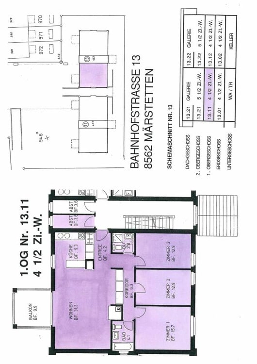 1.5 Zimmer - Wohnung im 1. OG 12