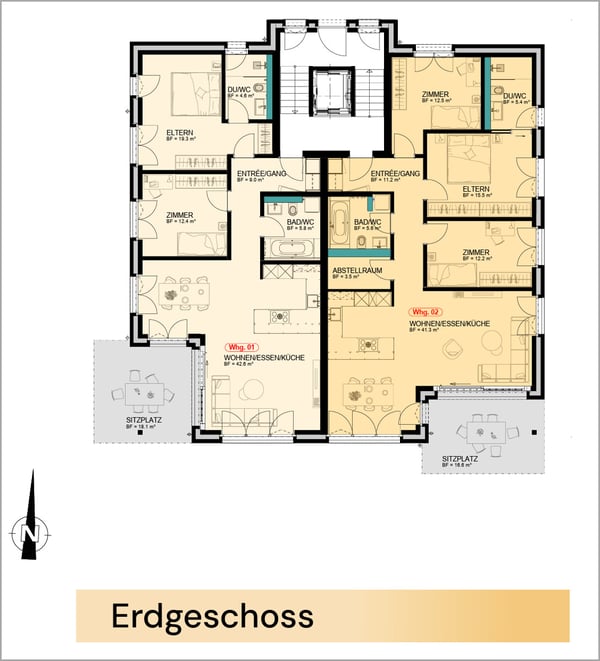 BIENENPARK - Exklusive 1.5 Zimmer-Eigentumswohnungen ab CHF 698'000.00 4