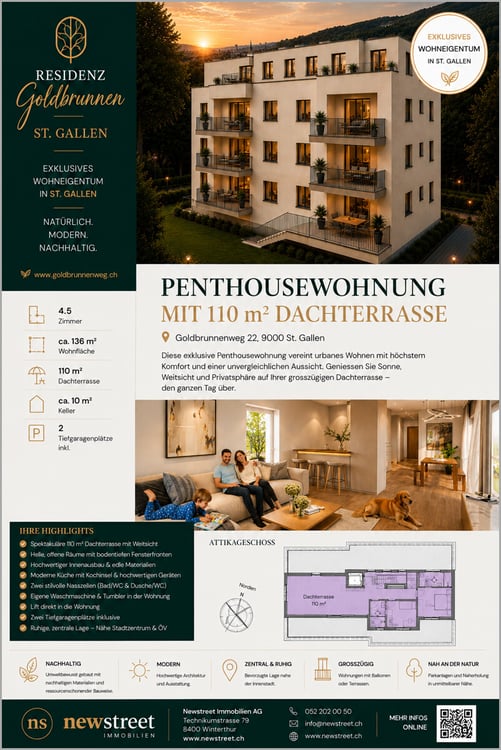 Penthousewohnung mit 110m2 Dachterrasse! 4