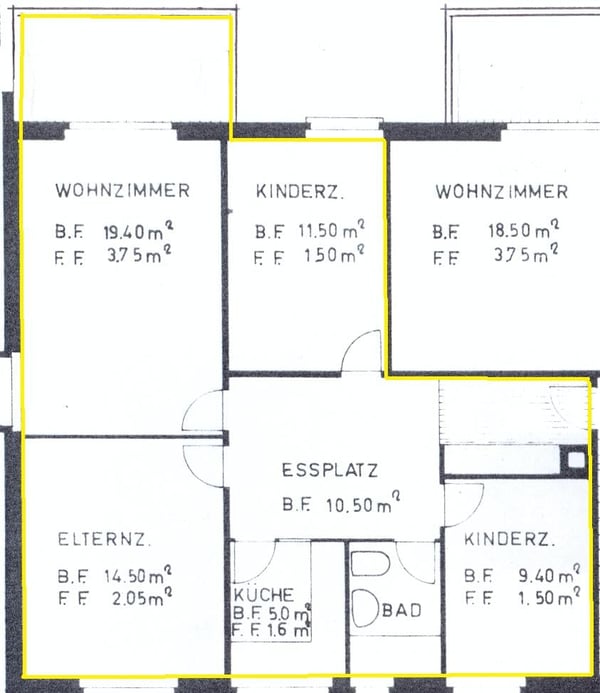 4.5 Zimmer-Wohnung im 1. OG mit Balkon 15