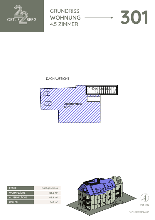 Exklusive Dachwohnung mit grosser Terrasse, Loggia und Weitblick 10