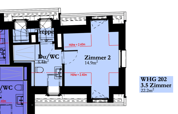 Moderne 3.5-Zimmer-Maisonette-Wohnung mit Balkon und Aussicht in Zürich-Witikon 11