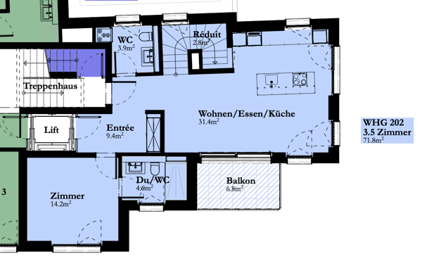 Moderne 3.5-Zimmer-Maisonette-Wohnung mit Balkon und Aussicht in Zürich-Witikon 10