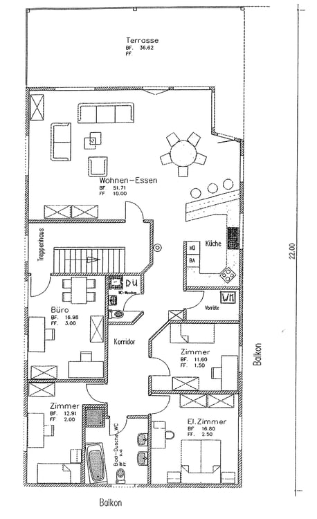 Grosszügige 5.5 Zimmer Dachwohnung mit Panoramablick und separatem Büro 12