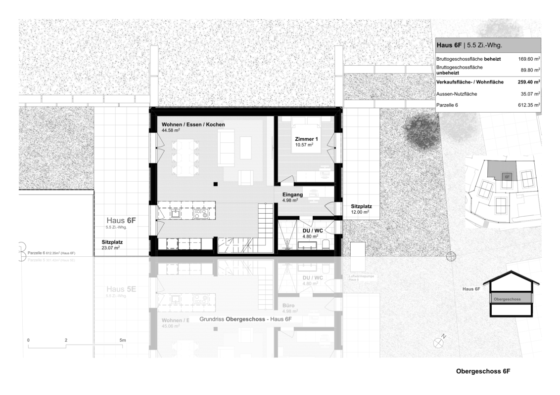 5.5-Zimmer-Doppeleinfamilienhaus als hochwertiger Erstwohnsitz (6F) in Davos Wiesen