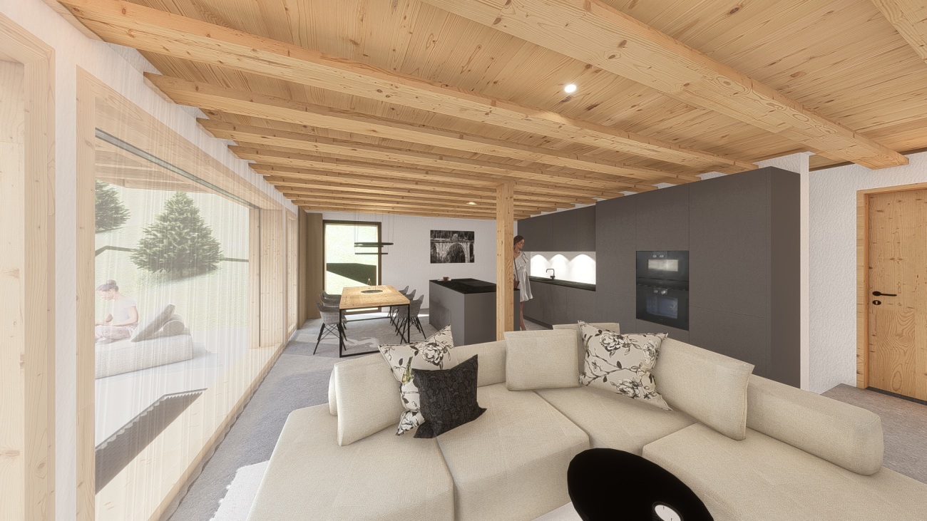 5.5-Zimmer-Doppeleinfamilienhaus als hochwertiger Erstwohnsitz (3C) in Davos Wiesen